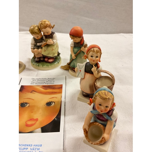 155 - COLLECTION OF VINTAGE GOEBEL FIGURES AND BROCHURE (7)