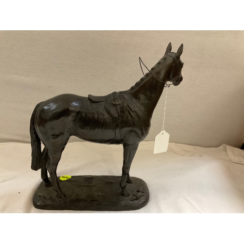 167 - LIMITED EDITION BRONZED HORSE WITH CERTIFICATE NUMBER 30 OF 50 “BULA” PRODUCED BY MINERVA FINE ARTS ... 