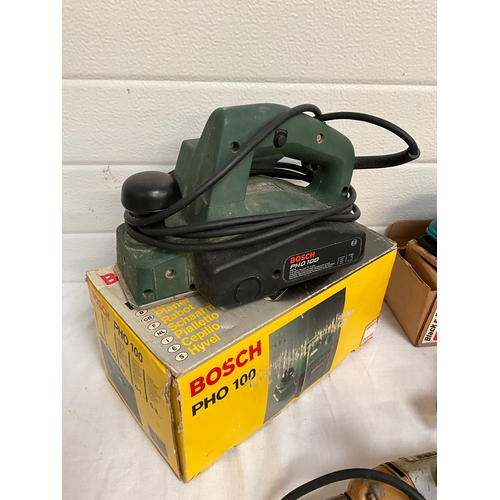 103 - QUANTITY OF POWER TOOLS TO INCLUDE DRILLS, BOSCH PLANER ETC