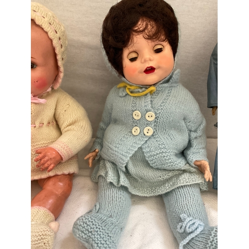 184 - 3 VINTAGE DOLLS AND CHINESE DOLL