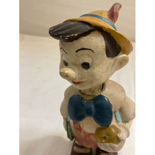 188 - VINTAGE CLOCK WORK PINOCCHIO TOY (WITH KEY)