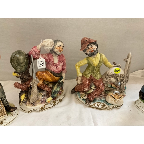 191 - 4 CAPODIMONTE STYLE FIGURES - TALLEST H16”