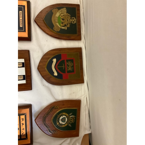 201 - QTY OF RHODESIAN WALL PLAQUES/SHIELDS MILITARY RELATED (20)