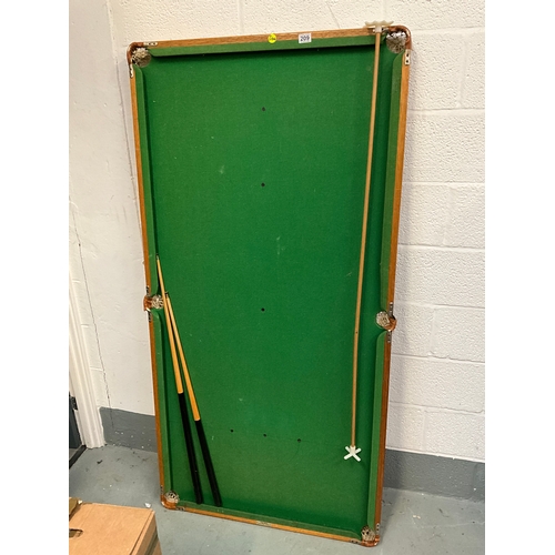 209 - VINTAGE SNOOKER TABLE AND CUES