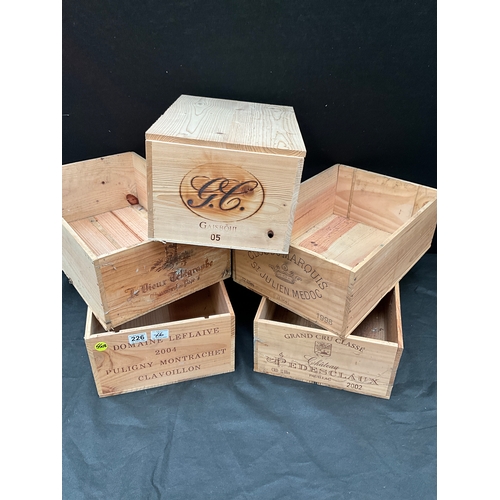 226 - QTY OF WOODEN ADVERTISING CRATES (6)