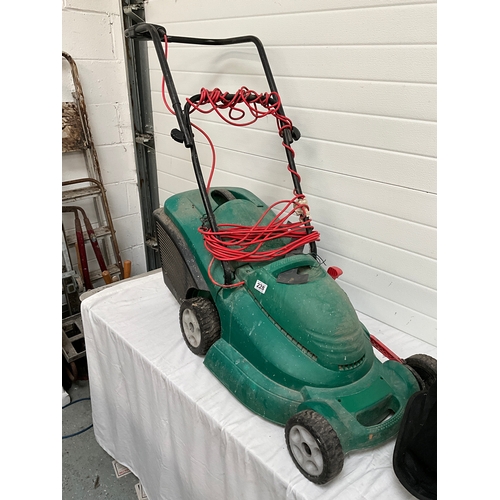 228 - ELECTRIC LAWN RAKER AND ELECTRIC GARDEN MOWER