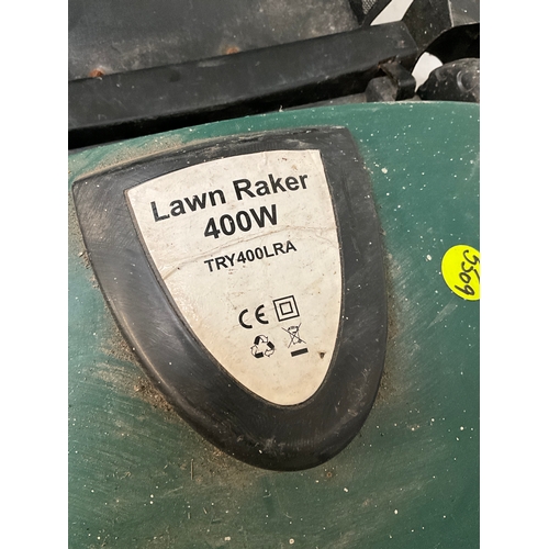 228 - ELECTRIC LAWN RAKER AND ELECTRIC GARDEN MOWER