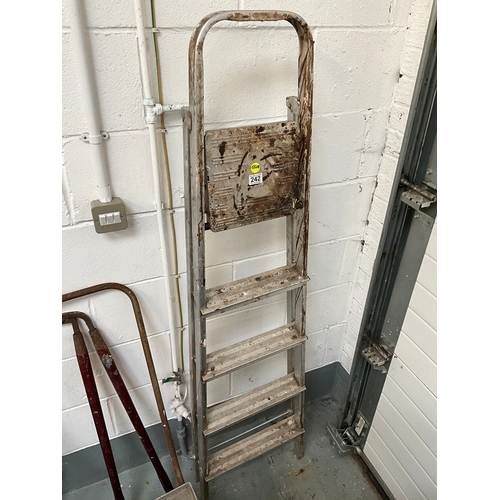 242 - STEP LADDER,CULTIVATOR AND VARIOUS TOOLS