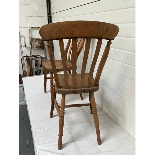 247 - PAIR OF VICTORIAN KITCHEN CHAIRS