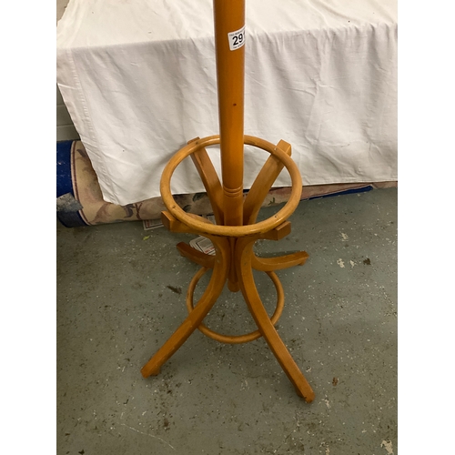 291 - BENTWOOD COAT AND HAT STAND H74”