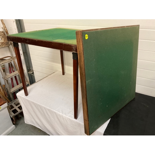 295 - 2 VINTAGE FOLDING CARD TABLES H26” W29” D29”