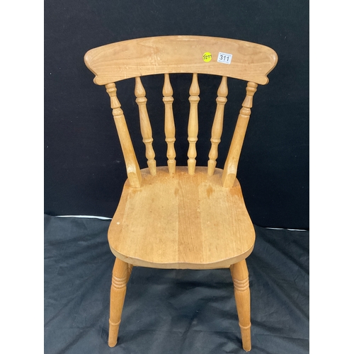 311 - BEECH FARMHOUSE STYLE KITCHEN CHAIR