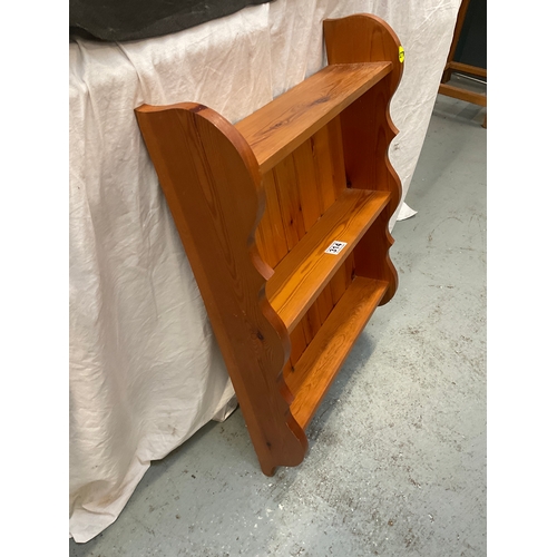 314 - SMALL MODERN PINE WALL SHELVES 27” X 19”