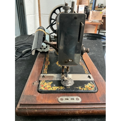 365 - VINTAGE JONES ELECTRIC SEWING MACHINE A/F