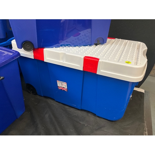 378 - 5 PLASTIC STORAGE CRATES