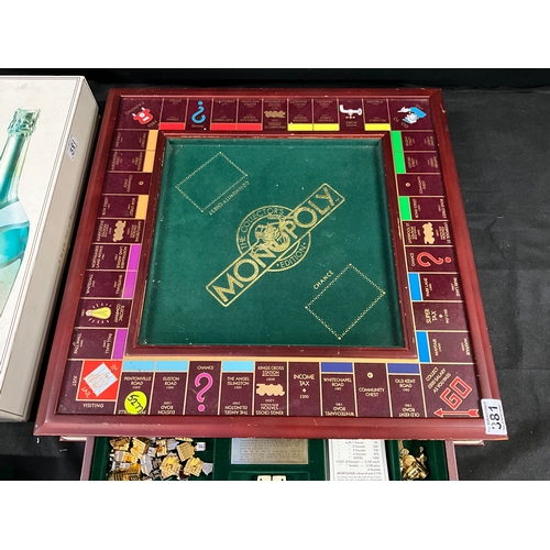 381 - COLLECTORS EDITION MONOPOLY SET AND VINTAGE GOURMET CHALLENGE GAME