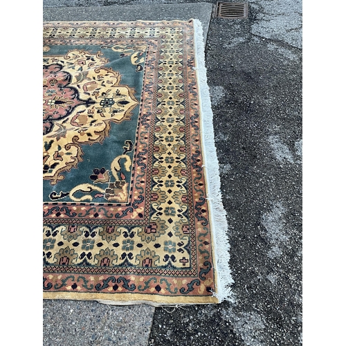 393 - GOOD QUALITY VINTAGE PATTERNED CARPET 141” X 106”