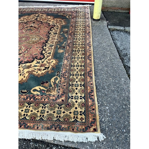 393 - GOOD QUALITY VINTAGE PATTERNED CARPET 141” X 106”