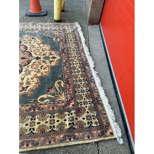 393 - GOOD QUALITY VINTAGE PATTERNED CARPET 141” X 106”