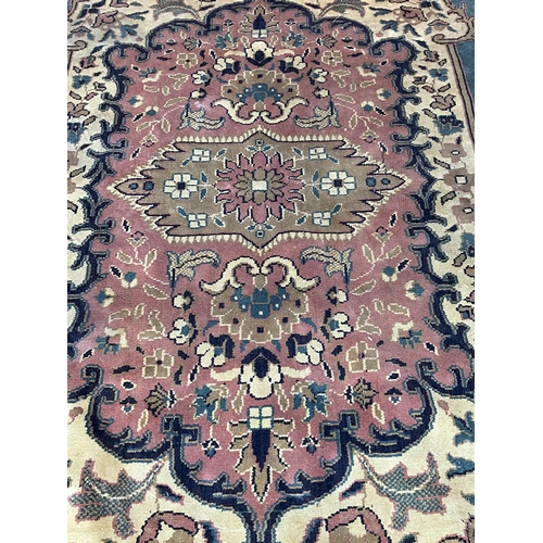 393 - GOOD QUALITY VINTAGE PATTERNED CARPET 141” X 106”