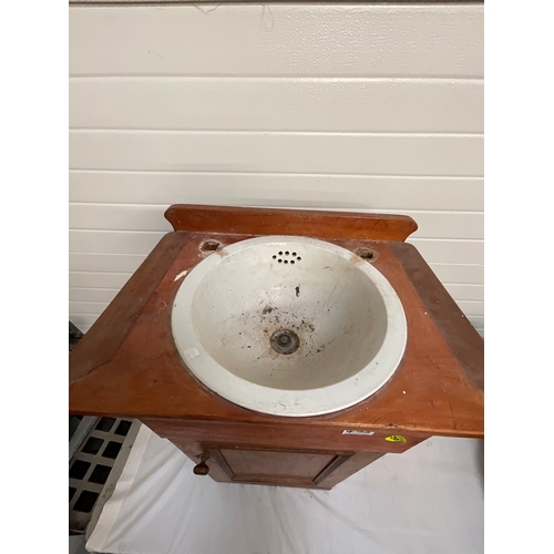 455 - MAHOGANY VANITY UNIT H31”W22”D15”