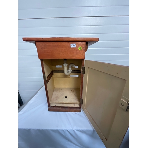 455 - MAHOGANY VANITY UNIT H31”W22”D15”