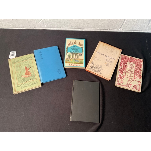 150 - QTY BOOKS TO INCLUDE A.A MILNE - WHEN WE WERE YOUNG, THE HOUSE AT POOH CORNER, LEWIS CARROLL - ALICE... 