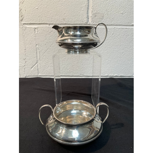 163 - 4 PIECE ART DECO HALLMARK SILVER STAMPED ALEXANDER & CLARK LONDON COMPRISING TEAPOT, COFFEE POT, SUG... 