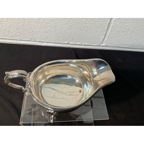 163 - 4 PIECE ART DECO HALLMARK SILVER STAMPED ALEXANDER & CLARK LONDON COMPRISING TEAPOT, COFFEE POT, SUG... 