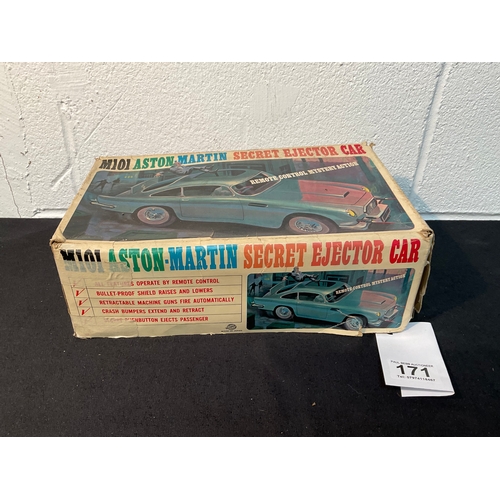 171 - VINTAGE BOXED JAMES BOND BATTERY OPERATED M101 ASTON MARTIN SECRET EJECTOR CAR - BOX IS A/F