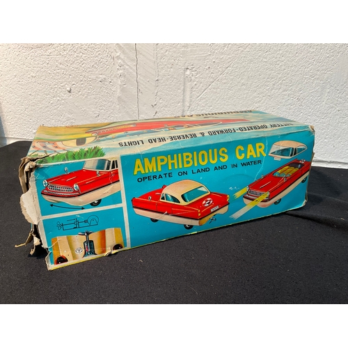 172 - VINTAGE BOXED AMPHIBIOUS CAR A/F - BOX IS A/F