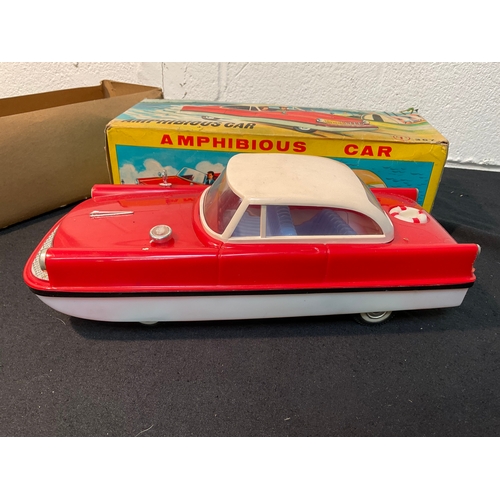 172 - VINTAGE BOXED AMPHIBIOUS CAR A/F - BOX IS A/F