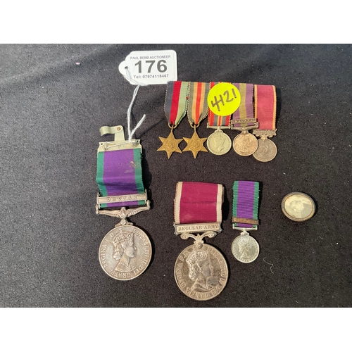 176 - QTY MEDALS TO INCLUDE CAMPAIGN SERVICE MEDAL & LONG SERVICE MEDAL 23654875 SGT W.R QUINLAN R SIGNALS... 