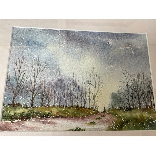 29 - FIVE PICTURES TO INCLUDE WATERCOLOURS AND OILS LARGEST 19”X23”