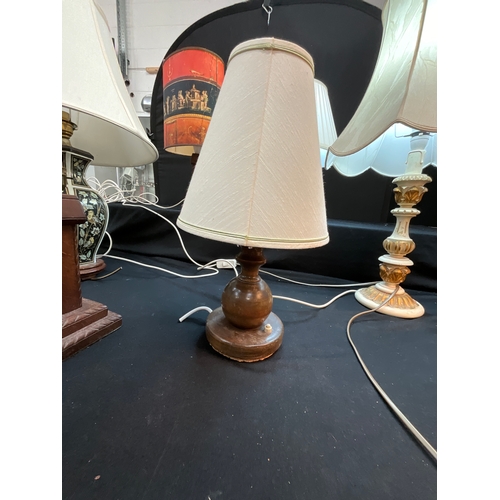 74 - 7 ELECTRIC TABLE LAMPS