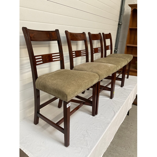 185 - SET OF 4 REGENCY MAHOGANY DINING CHAIRS WITH UPHOLSTERED SEATS