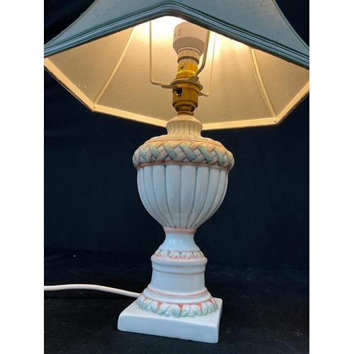 83 - TWO TABLE LAMPS INCLUDING VINTAGE MARBLE EXAMPLE H24”