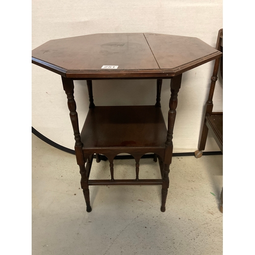 251 - EDWARDIAN MAHOGANY WINDOW TABLE H27” DIA24” VINTAGE OAK DROP LEAF TEA TROLLEY H27”W24”D16”