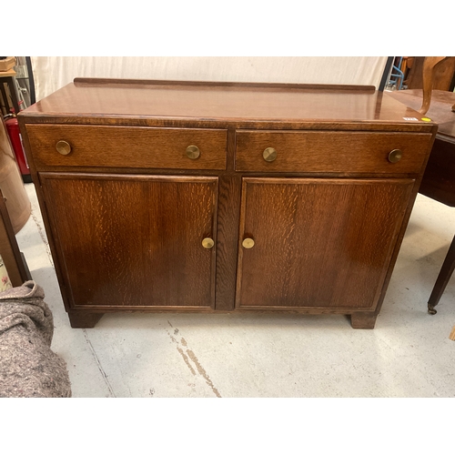 278 - VINNTAGE OAK SIDEBOARD WITH 2 DRAWERS OVER 2 DOORS H34”W48”D19”