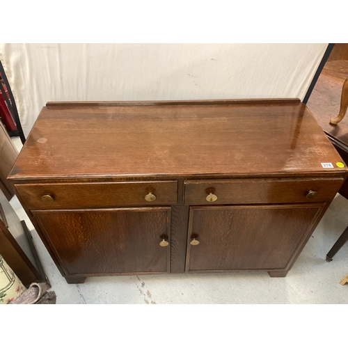 278 - VINNTAGE OAK SIDEBOARD WITH 2 DRAWERS OVER 2 DOORS H34”W48”D19”