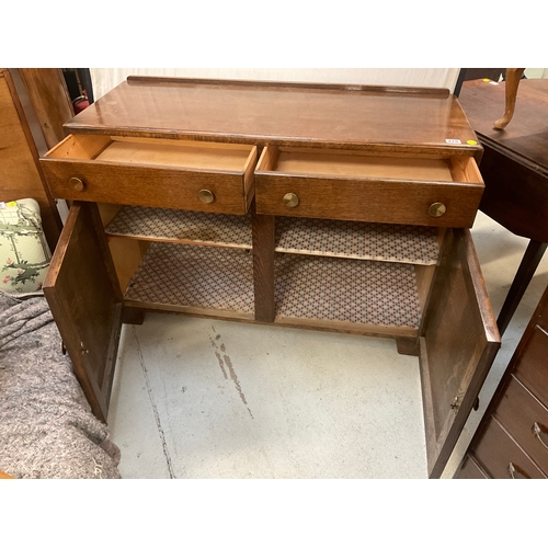 278 - VINNTAGE OAK SIDEBOARD WITH 2 DRAWERS OVER 2 DOORS H34”W48”D19”