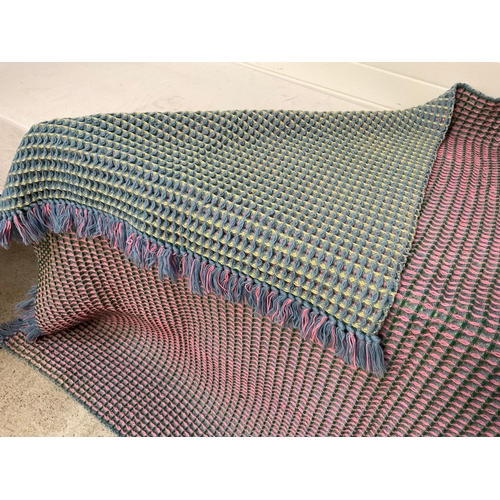 300 - HONEYCOMB WELSH BLANKET - NOT LABELLED