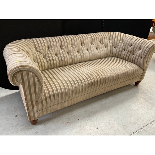 301 - VIINTAGE FABRIC CHESTERFIELD SOFA A/F