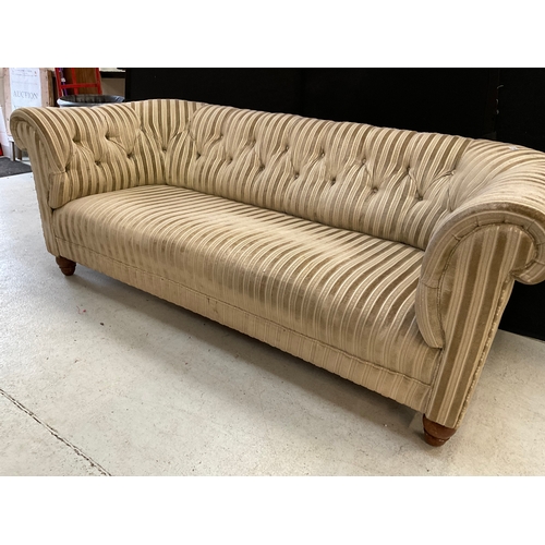 301 - VIINTAGE FABRIC CHESTERFIELD SOFA A/F