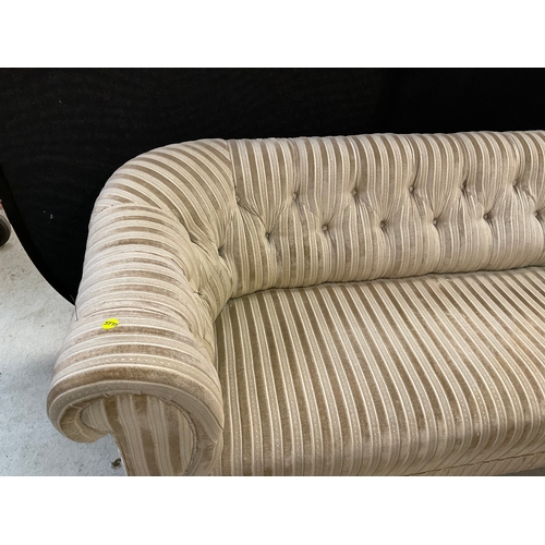 301 - VIINTAGE FABRIC CHESTERFIELD SOFA A/F