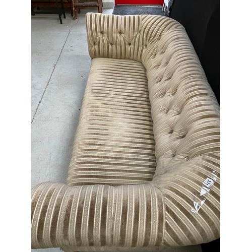 301 - VIINTAGE FABRIC CHESTERFIELD SOFA A/F