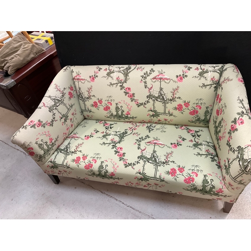 308 - EDWARDIAN UPHOLSTERED WINDOW SOFA H29” L58” D33”