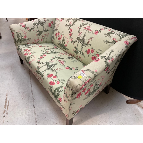 308 - EDWARDIAN UPHOLSTERED WINDOW SOFA H29” L58” D33”