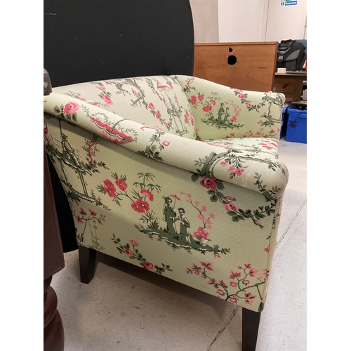 308 - EDWARDIAN UPHOLSTERED WINDOW SOFA H29” L58” D33”