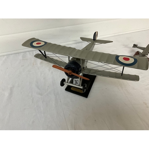 346 - 2 MODEL AEROPLANES